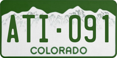 CO license plate ATI091