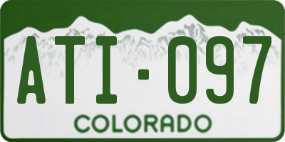 CO license plate ATI097