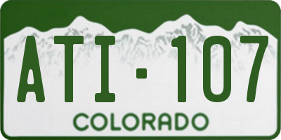 CO license plate ATI107