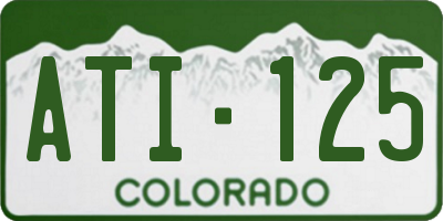 CO license plate ATI125
