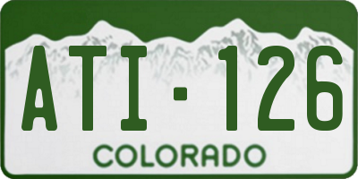 CO license plate ATI126