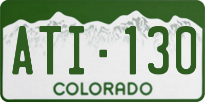 CO license plate ATI130