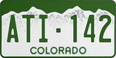 CO license plate ATI142