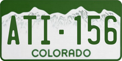 CO license plate ATI156