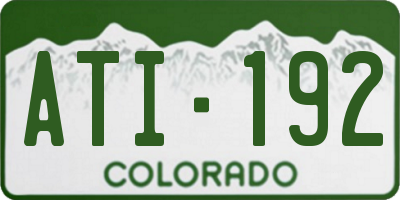 CO license plate ATI192