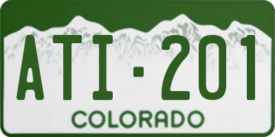 CO license plate ATI201