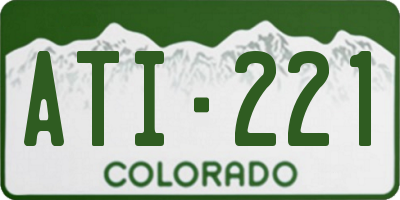 CO license plate ATI221