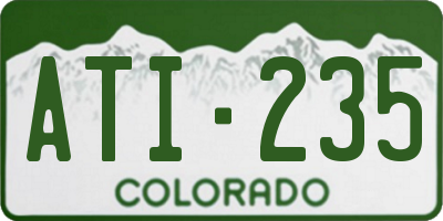 CO license plate ATI235