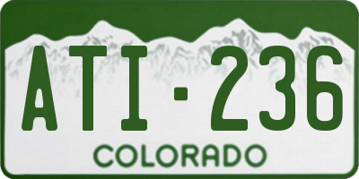 CO license plate ATI236