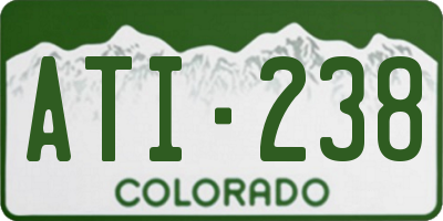 CO license plate ATI238