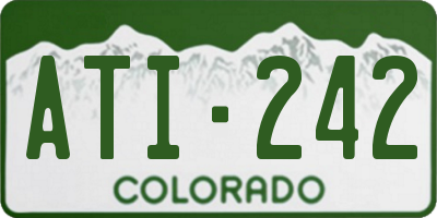 CO license plate ATI242