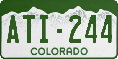 CO license plate ATI244