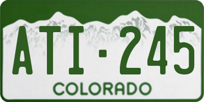 CO license plate ATI245