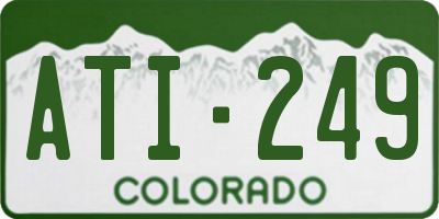 CO license plate ATI249