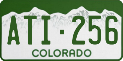 CO license plate ATI256
