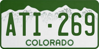 CO license plate ATI269