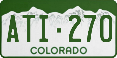CO license plate ATI270