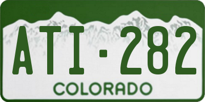 CO license plate ATI282