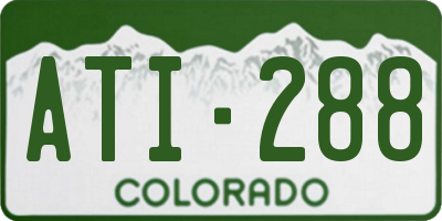 CO license plate ATI288