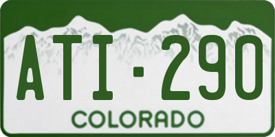 CO license plate ATI290