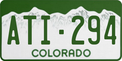 CO license plate ATI294