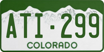 CO license plate ATI299
