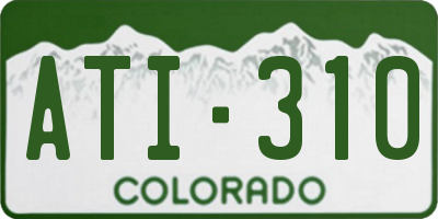 CO license plate ATI310