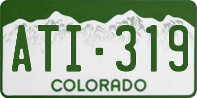 CO license plate ATI319