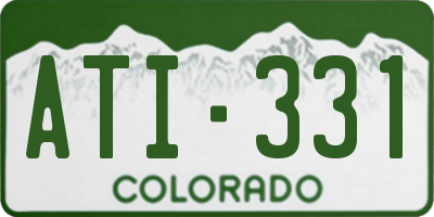 CO license plate ATI331
