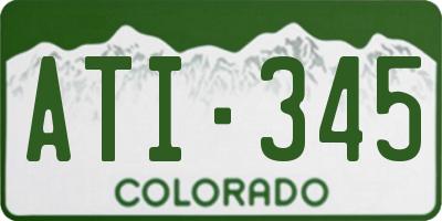 CO license plate ATI345