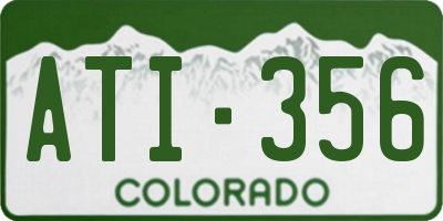 CO license plate ATI356