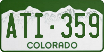 CO license plate ATI359