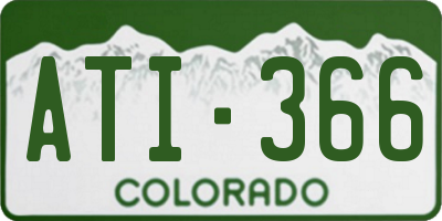 CO license plate ATI366