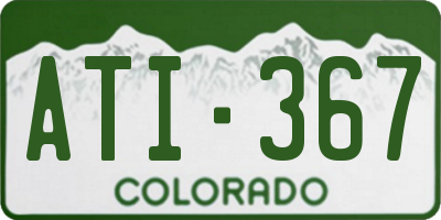 CO license plate ATI367
