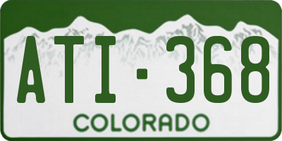 CO license plate ATI368