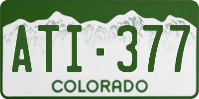 CO license plate ATI377