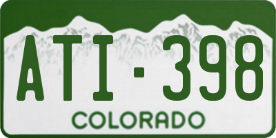 CO license plate ATI398
