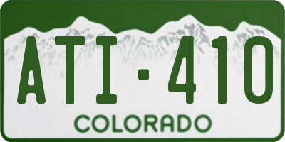 CO license plate ATI410