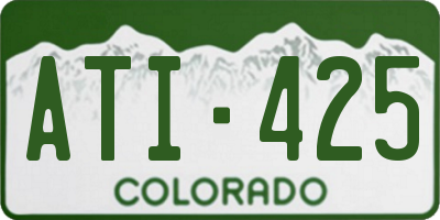 CO license plate ATI425
