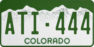 CO license plate ATI444