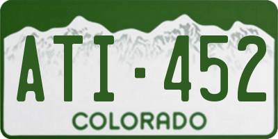 CO license plate ATI452