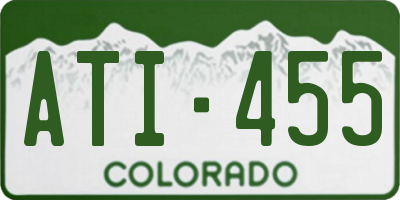CO license plate ATI455