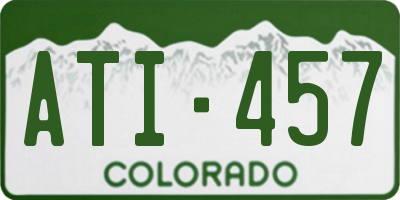 CO license plate ATI457