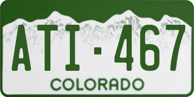 CO license plate ATI467