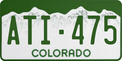 CO license plate ATI475