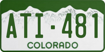 CO license plate ATI481