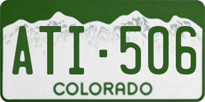 CO license plate ATI506