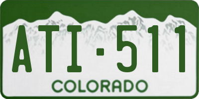 CO license plate ATI511