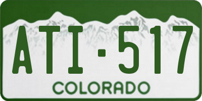 CO license plate ATI517