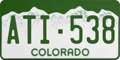 CO license plate ATI538